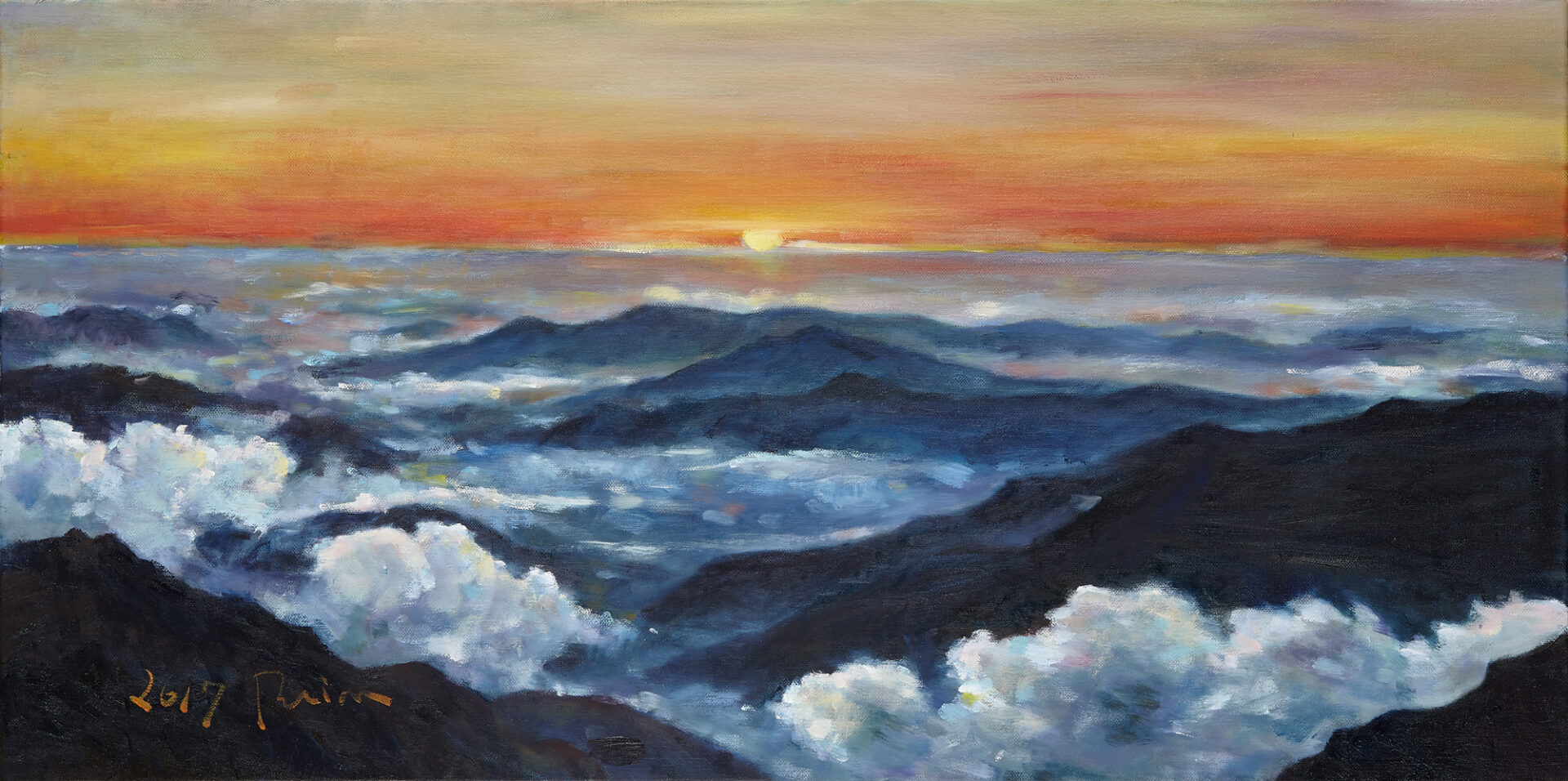 玉山主峰夕陽